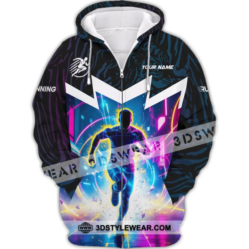 Men Shirt - Custom Running Love Runner Shirt - Zipper Hoodie / S - T-shirt