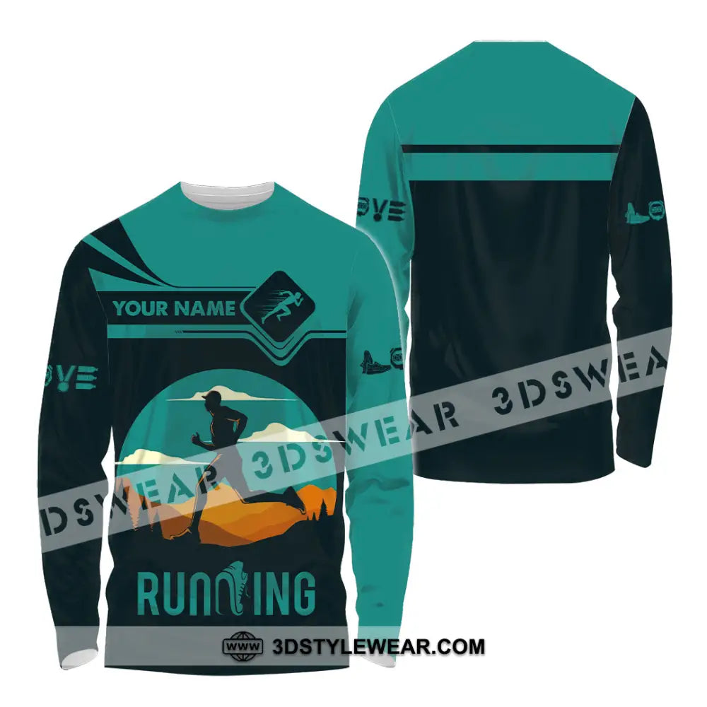 Men Shirt - Custom Running Lover Love Running Shirt - Long Sleeve Shirt / S - T-shirt