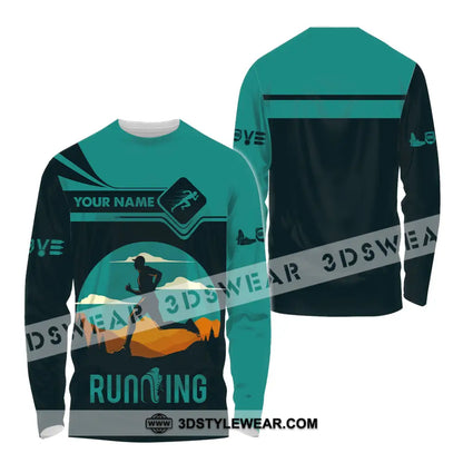 Men Shirt - Custom Running Lover Love Running Shirt - Long Sleeve Shirt / S - T-shirt
