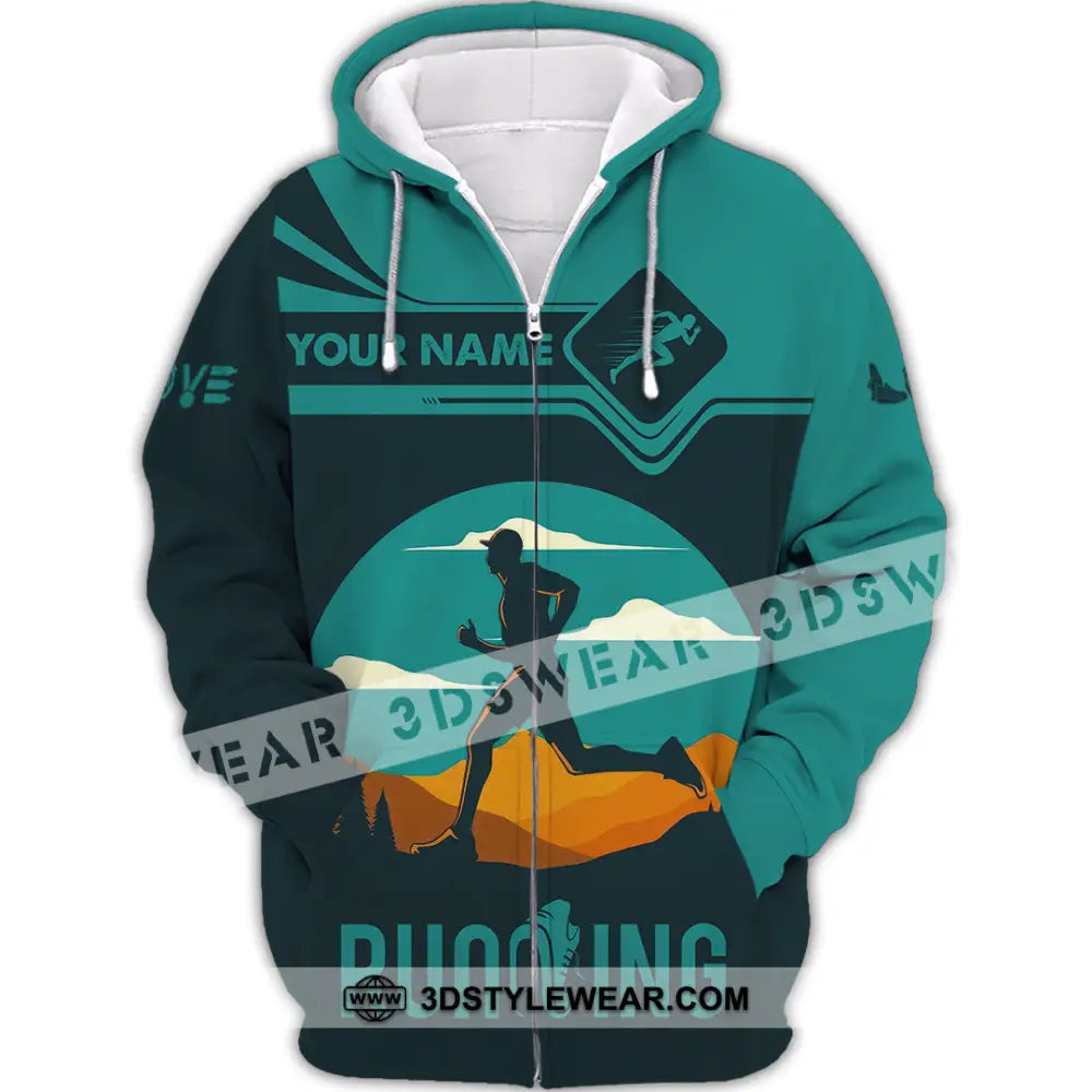 Men Shirt - Custom Running Lover Love Running Shirt - Zipper Hoodie / S - T-shirt