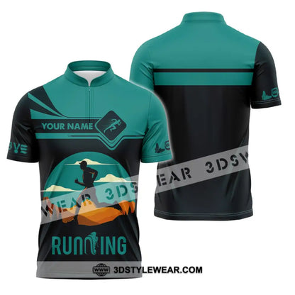 Men Shirt - Custom Running Lover Love Running Shirt - Zipper Polo Shirt / S - T-shirt