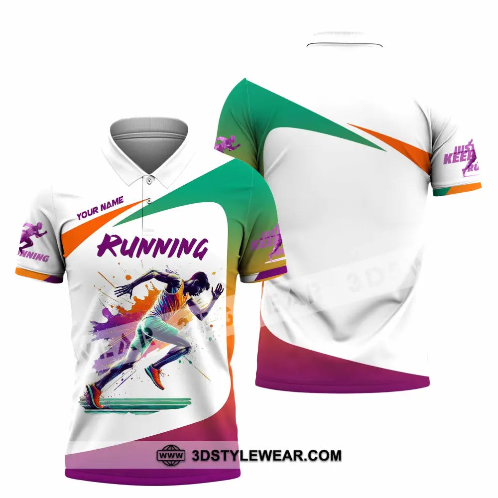 Men Shirt - Custom Running Man Runner Shirt - Polo Shirt / S - T-shirt