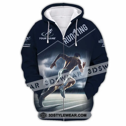 Men Shirt - Custom Running Shirt - Zipper Hoodie / S - T-shirt