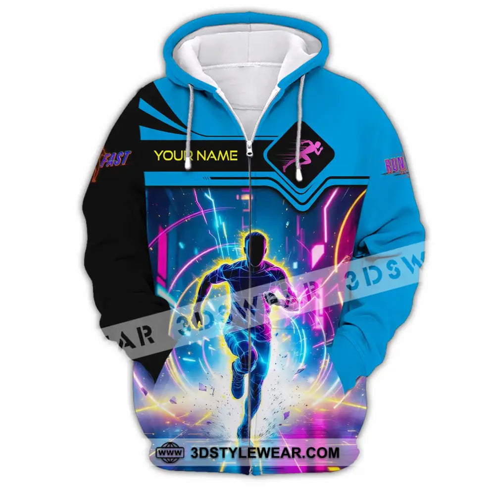 Men Shirt - Custom Running Shirt - Zipper Hoodie / S - T-shirt