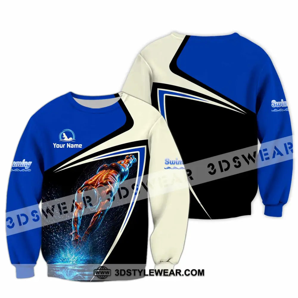 Men Shirt - Custom Swimming Shirt - Long Sleeve / S - T-shirt