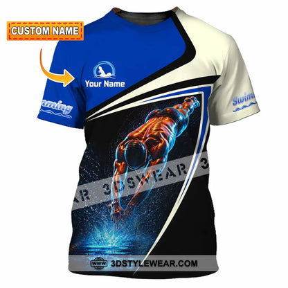 Men Shirt - Custom Swimming Shirt - T-shirt