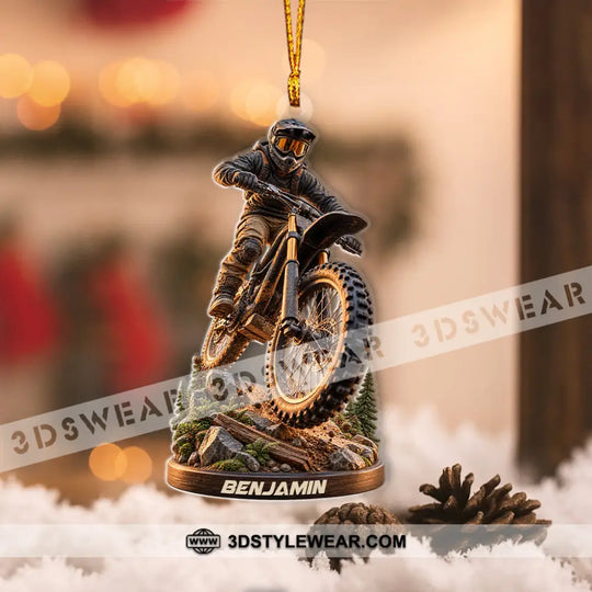 Mountain Bike Home Decor, Christmas Ornament, Personalized Ornament style option 3