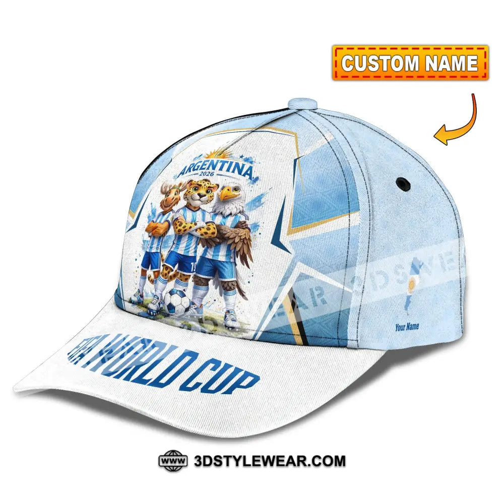 Personalized Cap Customized Argentina World Cup 2026 Classic Cap - CLASSIC CAP / UNIVERSAL FIT - Cap
