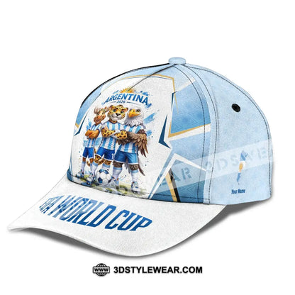 Personalized Cap Customized Argentina World Cup 2026 Classic Cap - CLASSIC CAP / UNIVERSAL FIT - Cap
