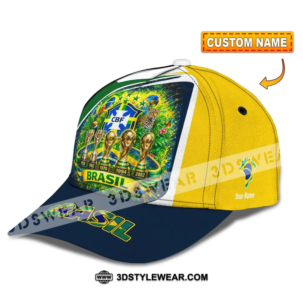 Personalized Cap Customized Brasil World Cup 2026 Classic Cap - CLASSIC CAP / UNIVERSAL FIT - Cap