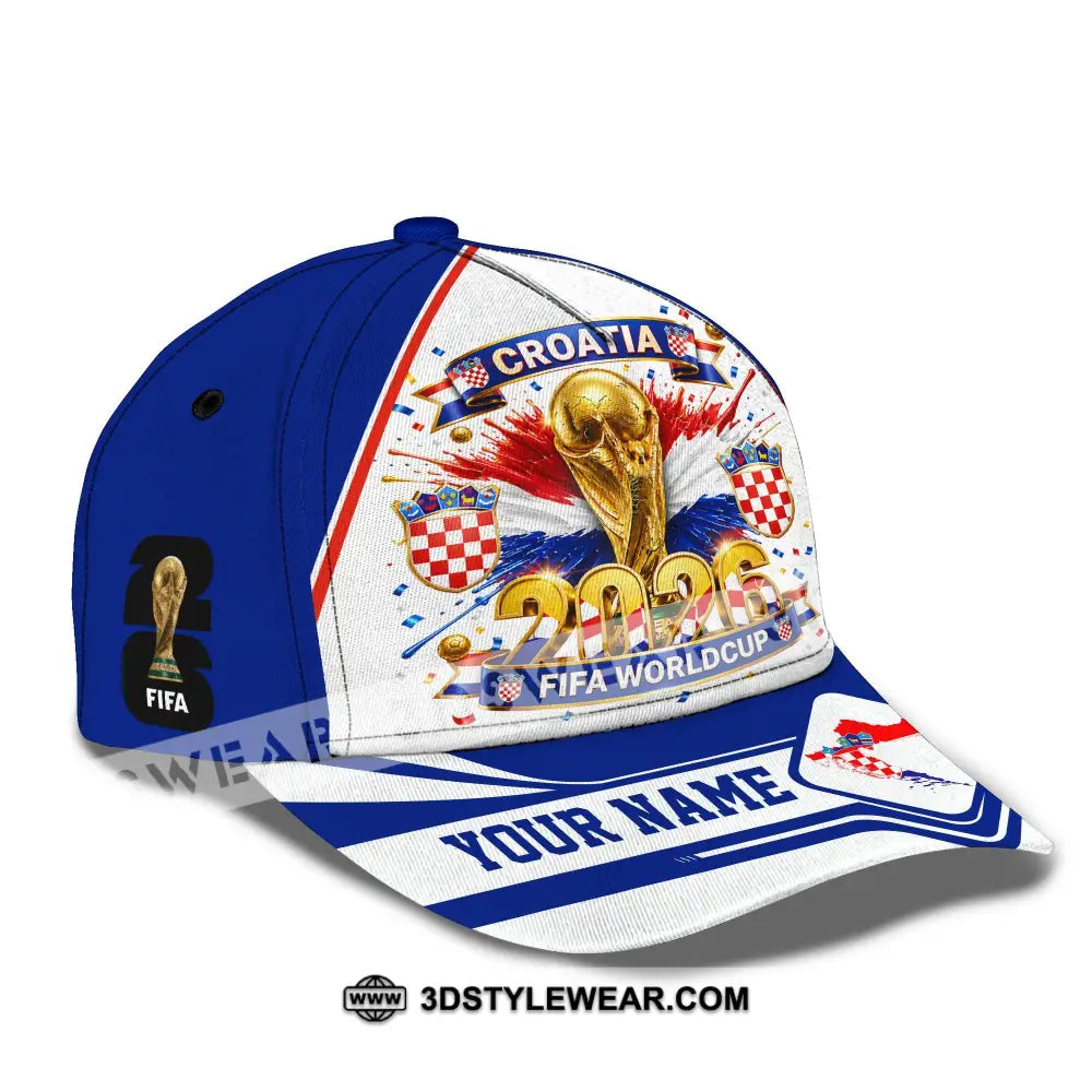 Personalized Cap Customized Croatia World Cup 2026 Classic Cap - CLASSIC CAP / UNIVERSAL FIT - Cap