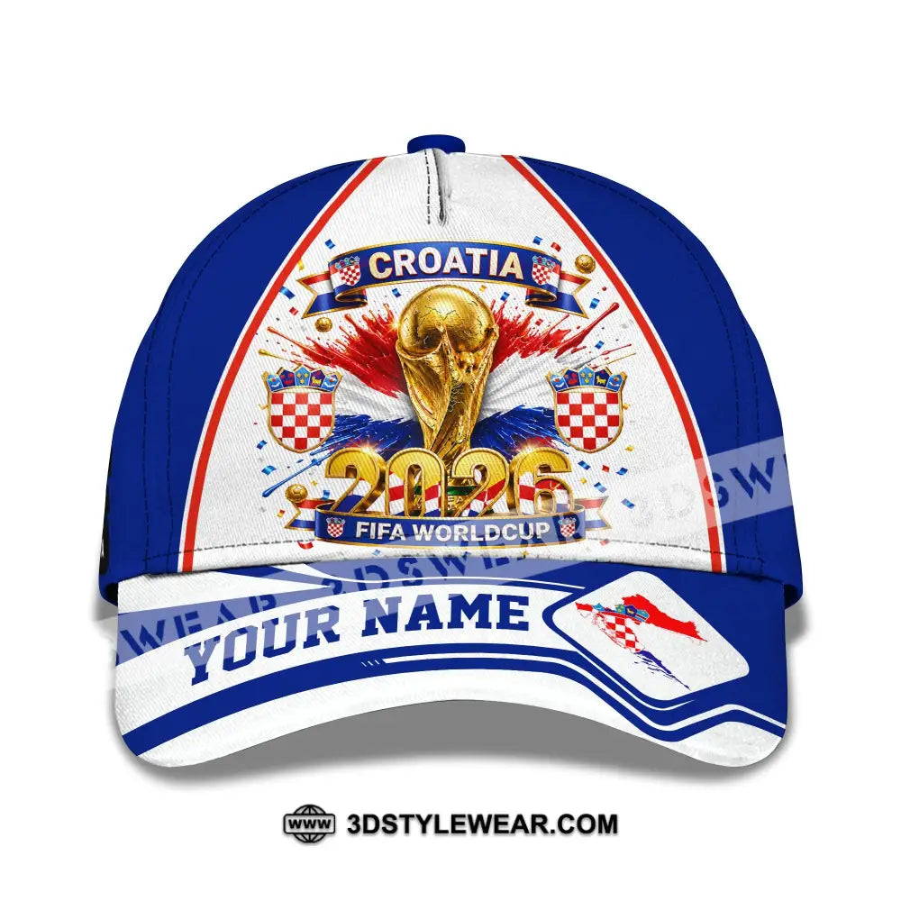 Personalized Cap Customized Croatia World Cup 2026 Classic Cap - CLASSIC CAP / UNIVERSAL FIT - Cap