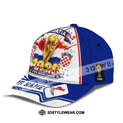 Personalized Cap Customized Croatia World Cup 2026 Classic Cap - CLASSIC CAP / UNIVERSAL FIT - Cap