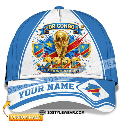 Personalized Cap Customized Dr Congo World Cup 2026 Classic Cap - CLASSIC CAP / UNIVERSAL FIT - Cap