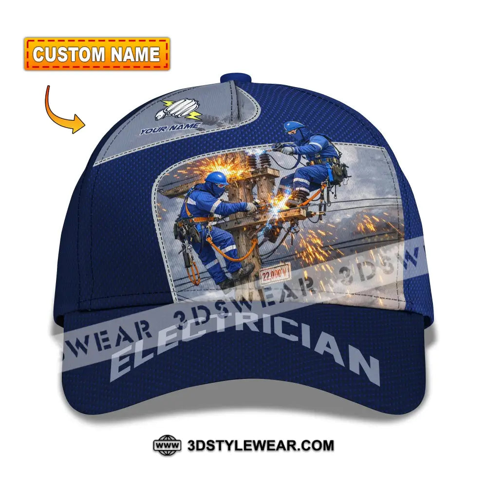 Personalized Cap Customized Electrician Classic Cap - CLASSIC CAP / UNIVERSAL FIT - Cap