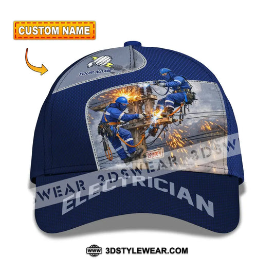 Personalized Cap Customized Electrician Classic Cap - CLASSIC CAP / UNIVERSAL FIT - Cap