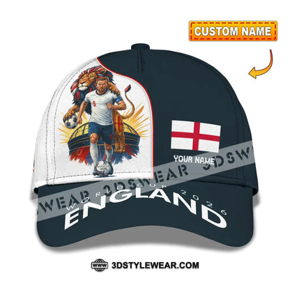 Personalized Cap Customized England World Cup 2026 Classic Cap CLASSIC CAP / UNIVERSAL FIT Cap
