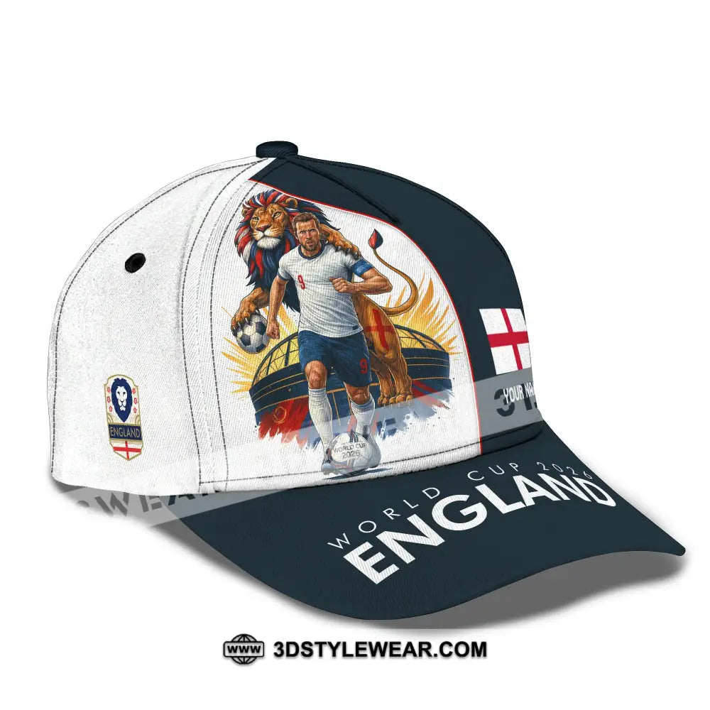 Personalized Cap Customized England World Cup 2026 Classic Cap CLASSIC CAP / UNIVERSAL FIT Cap