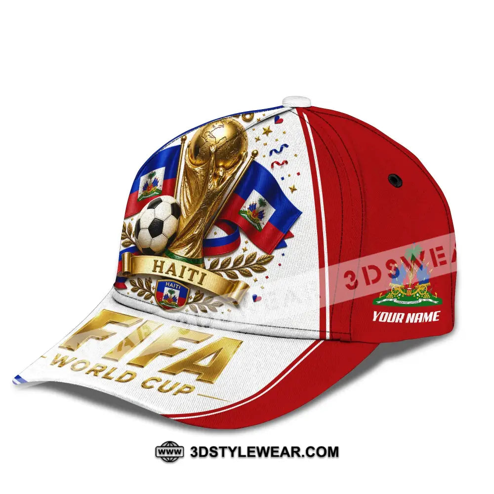 Personalized Cap Customized Haiti World Cup 2026 Classic Cap - CLASSIC CAP / UNIVERSAL FIT - Cap