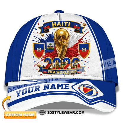 Personalized Cap Customized Haiti World Cup 2026 Classic Cap - CLASSIC CAP / UNIVERSAL FIT - Cap