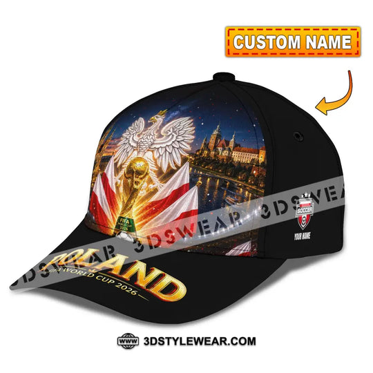 Personalized Cap, Customized Poland World Cup 2026 Classic Cap style option 1