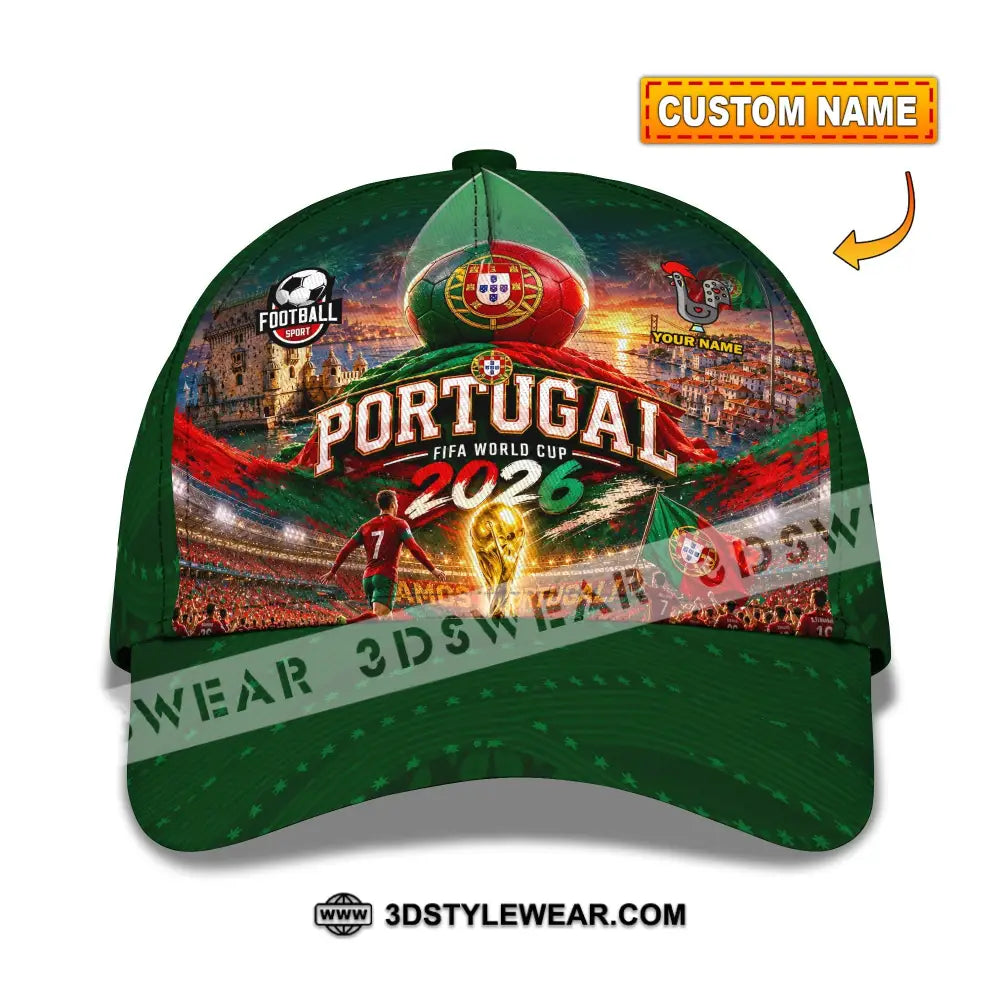 Personalized Cap Customized Portugal World Cup 2026 Classic Cap - CLASSIC CAP / UNIVERSAL FIT - Cap