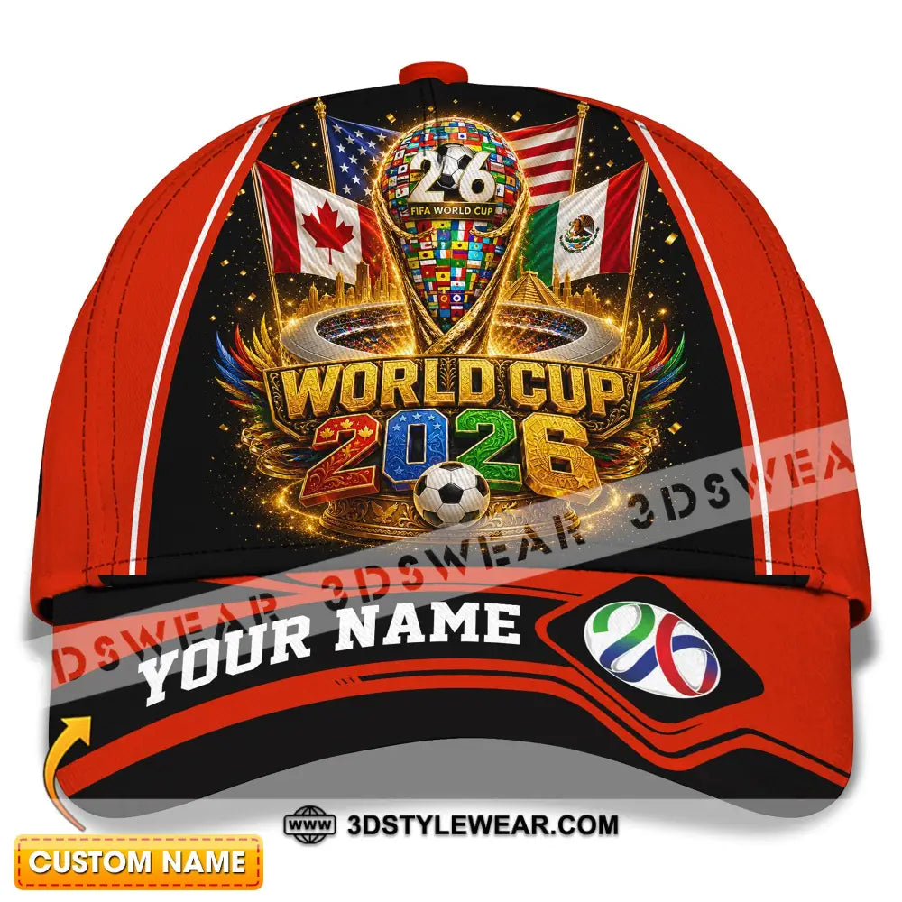 Personalized Cap Customized World Cup 2026 Classic Cap - CLASSIC CAP / UNIVERSAL FIT - Cap