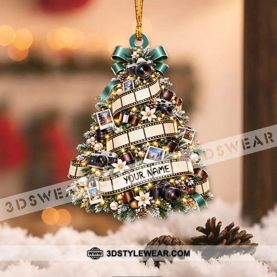 Photography Christmas Tree Home Decor, Christmas Ornament, Personalized Ornament style option 2