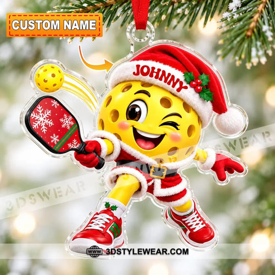 Pickleball Home Decor, Christmas Ornament, Personalized Ornament style option 1