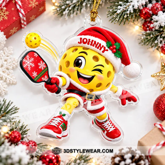 Pickleball Home Decor, Christmas Ornament, Personalized Ornament style option 4