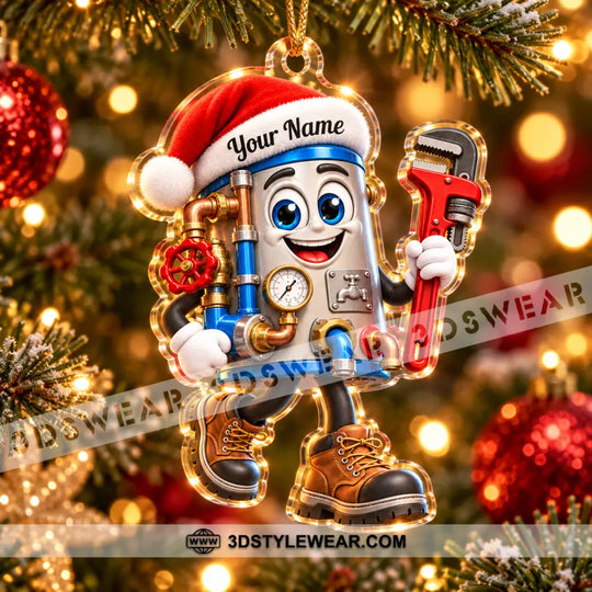 Plumber Home Decor, Christmas Ornament, Personalized Ornament style option 4