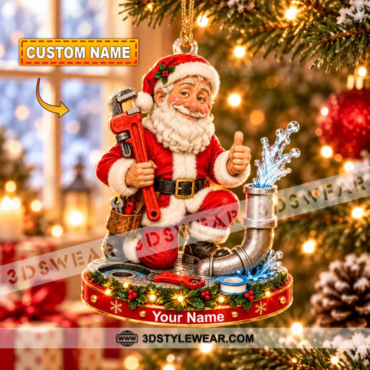 Plumber Home Decor, Christmas Ornament, Personalized Ornament style option 1