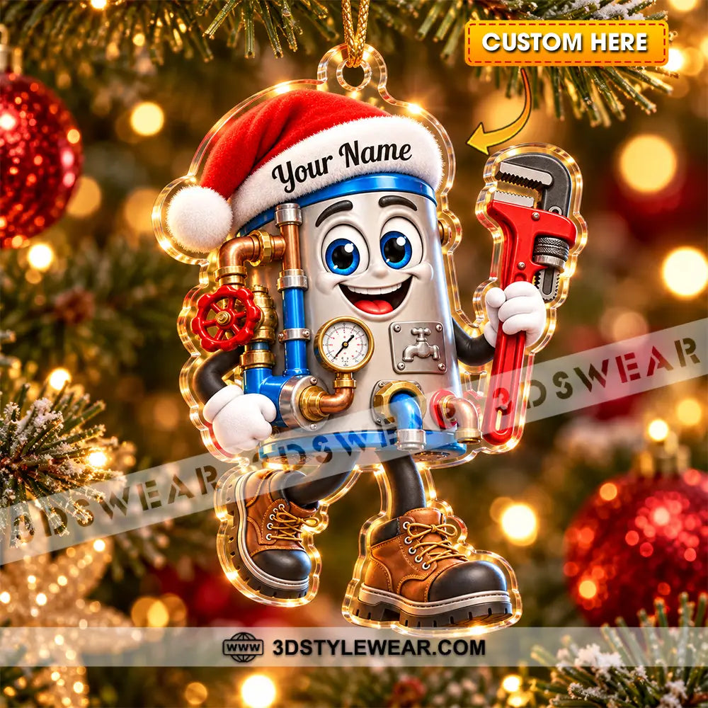 Plumber Home Decor Christmas Ornament Personalized Ornament - 3.54’’ / 1 Ornament - Ornament