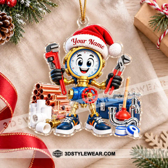 Plumber Home Decor, Christmas Ornament, Personalized Ornament style option 4