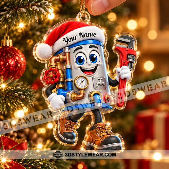 Plumber Home Decor, Christmas Ornament, Personalized Ornament style option 3
