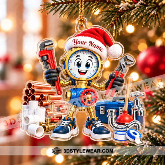 Plumber Home Decor, Christmas Ornament, Personalized Ornament style option 3