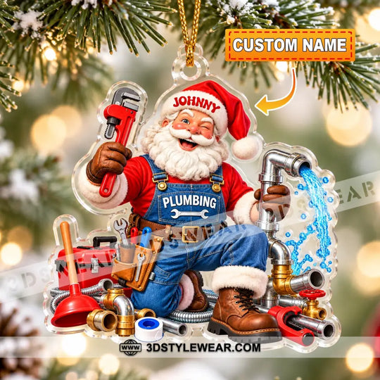 Plumbing Home Decor, Christmas Ornament, Personalized Ornament style option 1