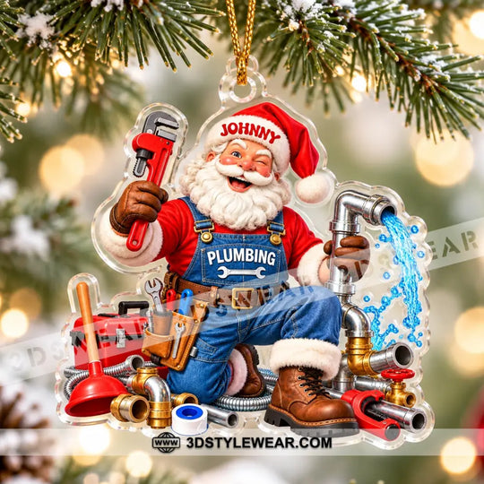 Plumbing Home Decor, Christmas Ornament, Personalized Ornament style option 2