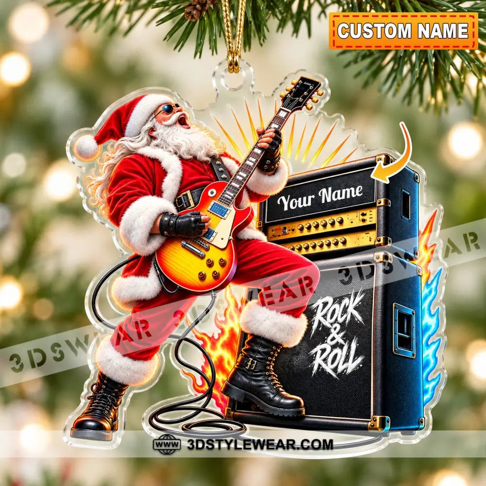 Rock And Roll Home Decor Christmas Ornament Personalized Ornament - 3.54’’ / 1 Ornament - Ornament