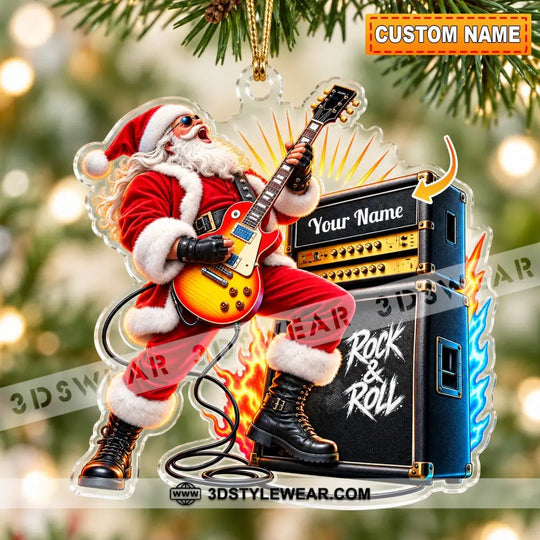 Rock And Roll Home Decor, Christmas Ornament, Personalized Ornament style option 1