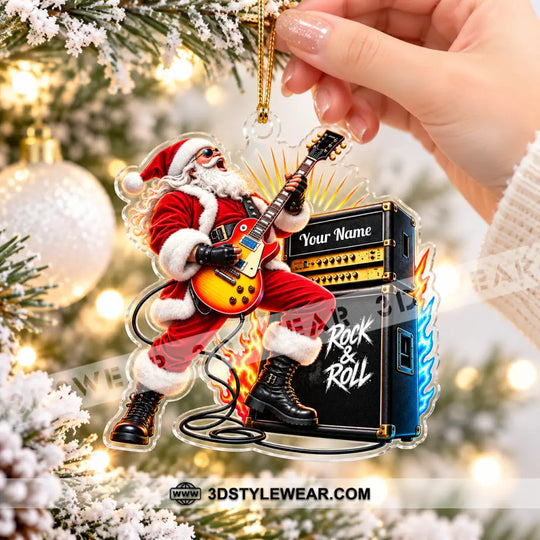 Rock And Roll Home Decor, Christmas Ornament, Personalized Ornament style option 4
