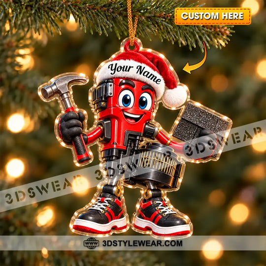 Roofer Home Decor, Christmas Ornament, Personalized Ornament style option 1