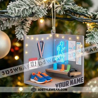 Running Home Decor Christmas Ornament Personalized Ornament - Ornament