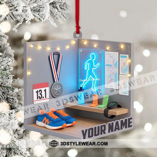 Running, Home Decor, Christmas Ornament, Personalized Ornament style option 4