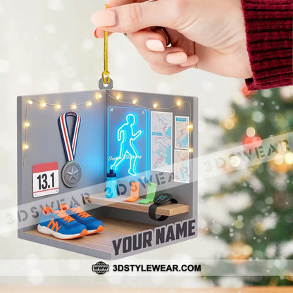 Running Home Decor Christmas Ornament Personalized Ornament - Ornament