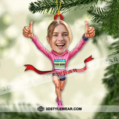 Running Lover Home Decor Christmas Ornament Personalized Ornament - Ornament