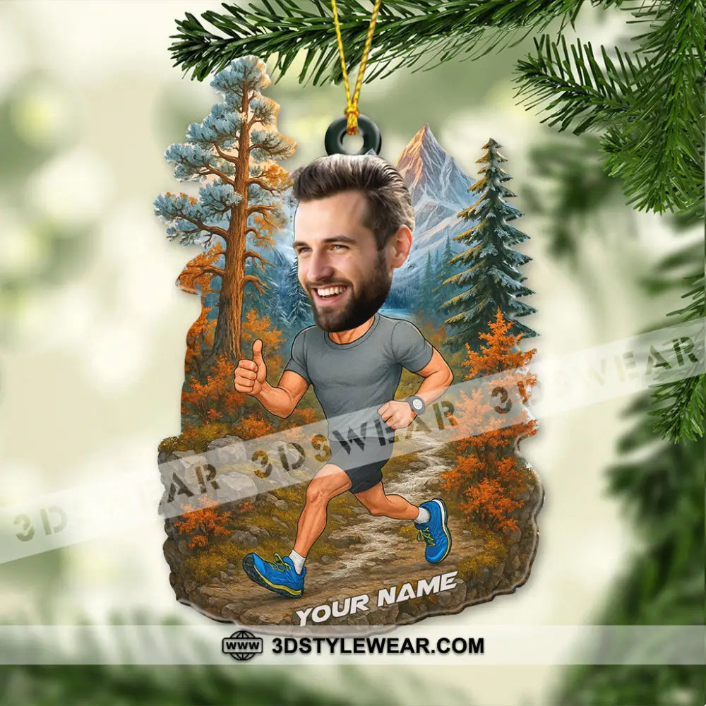 Running Lover Home Decor Christmas Ornament Personalized Ornament - Ornament