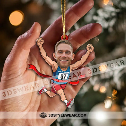 Running Lover Home Decor Christmas Ornament Personalized Ornament - Ornament