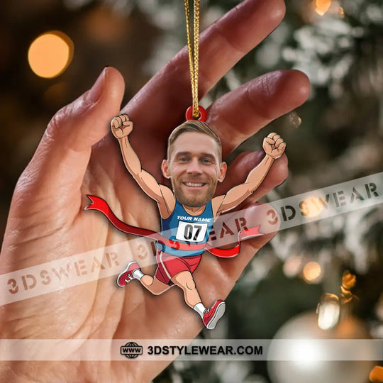 Running Lover, Home Decor, Christmas Ornament, Personalized Ornament style option 2