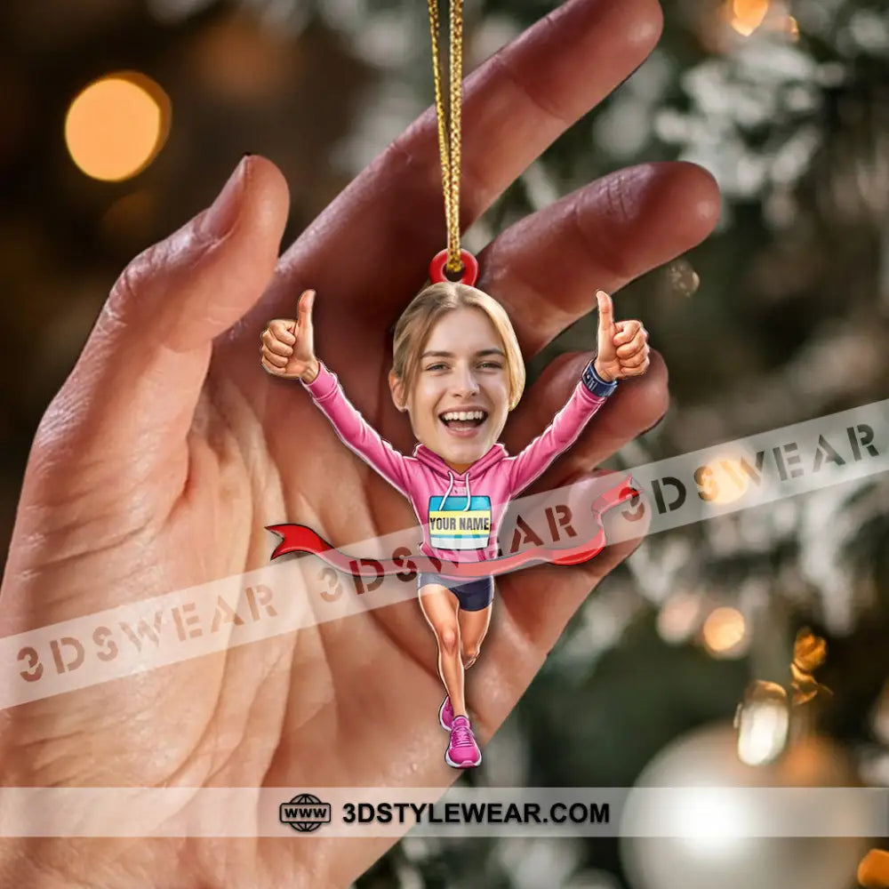 Running Lover Home Decor Christmas Ornament Personalized Ornament - Ornament